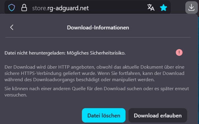 Download erlauben - Firefox