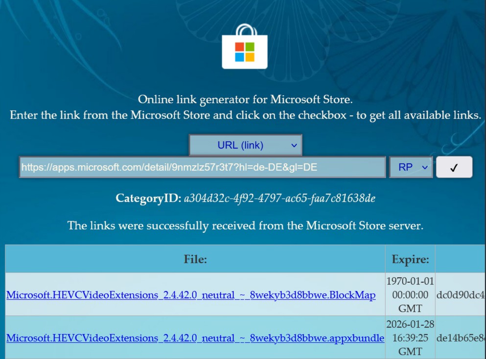 HEVC-Video-Erweiterung Download:
