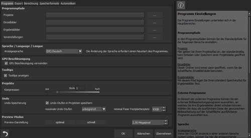 colorprojects5-einstellungen-programm