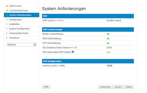 System-Anforderungen