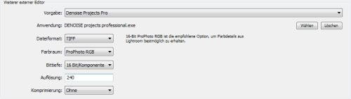 Lightroom - Externer Editor