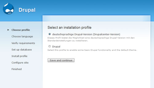 Drupal - Installationsprofil