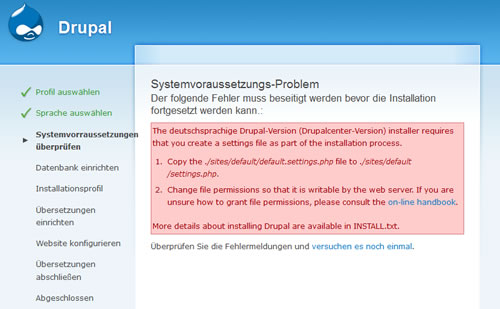 Drupal - Systemvoraussetzung