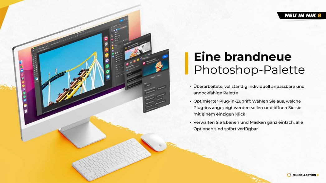 Maximale Effizienz für die Photoshop-Palette der DxO Nik Collection 8