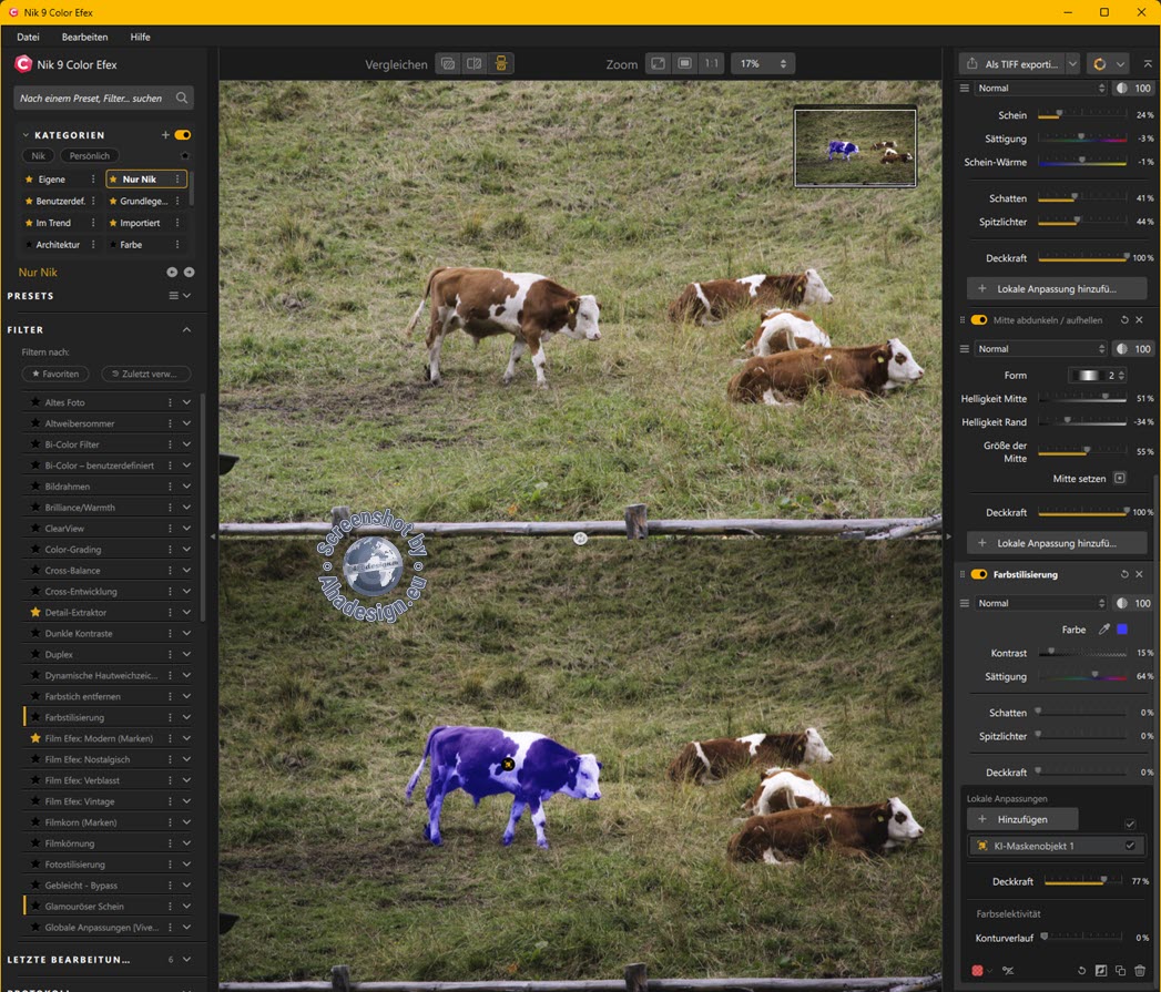 Pixelgenaue Motivauswahl mit KI-Masken