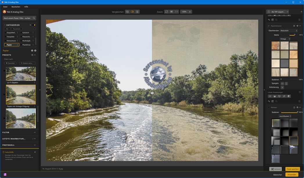 DxO Nik Collection mit Papiertexturen in Analog Efex DxO Nik Collection mit Papiertexturen in Analog Efex