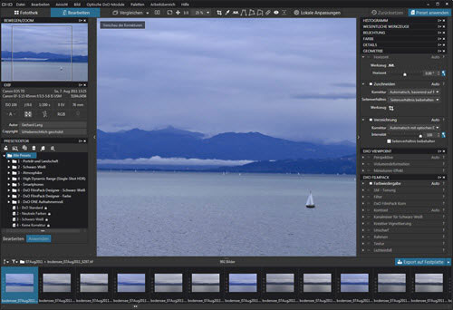 dxophotolab2-bearbeiten-oberflaeche