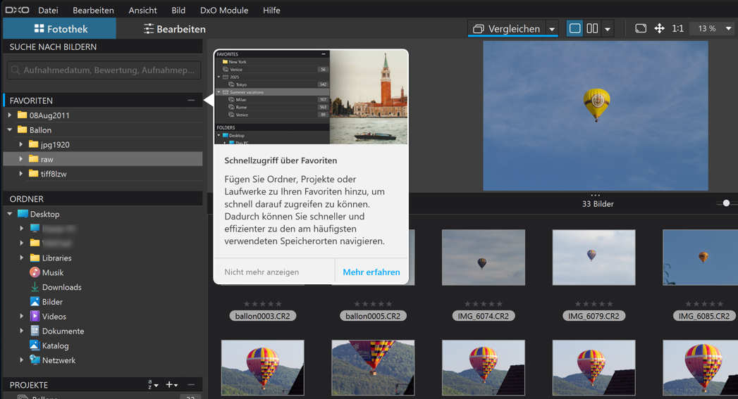 PhotoLab 9 Favoritensystem PhotoLab 9 Favoritensystem