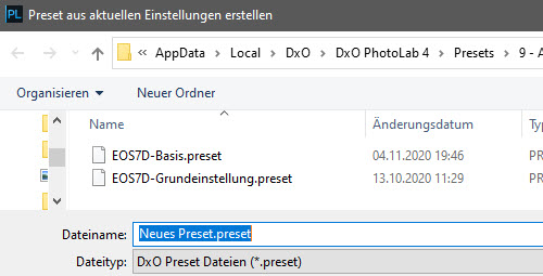 DxO PhotoLab 4 - Programmeinstellungen - 