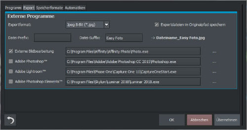 easyfoto-einstellungen-export
