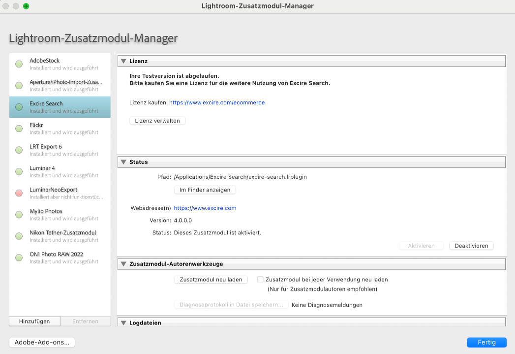 Excire Search 2024 - Zusatzmodulmanager - Lizenz