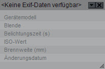 Foto und Grafik Designer 10 - Exif Daten