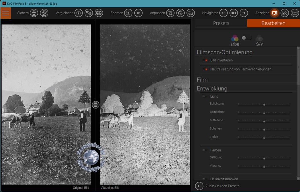 DxO FilmPack 8 eignet sich sehr gut zur Filmscan-Optimierung 