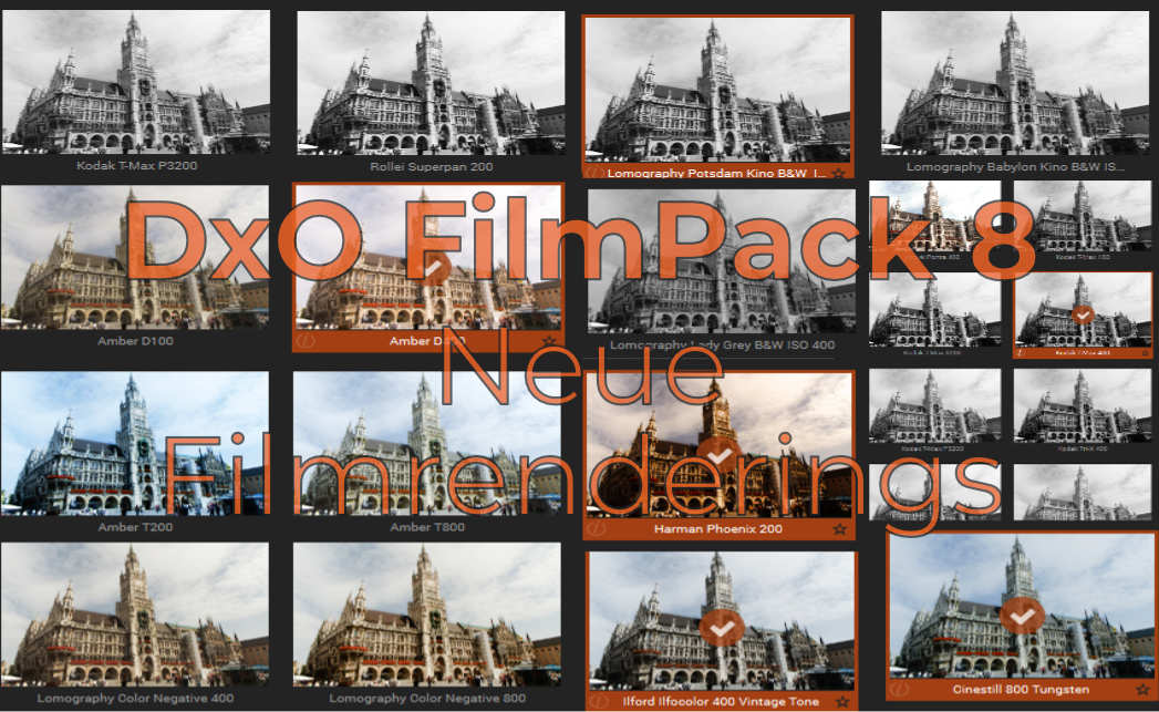 15 neue analoge Film-Renderings im DxO FilmPack 8