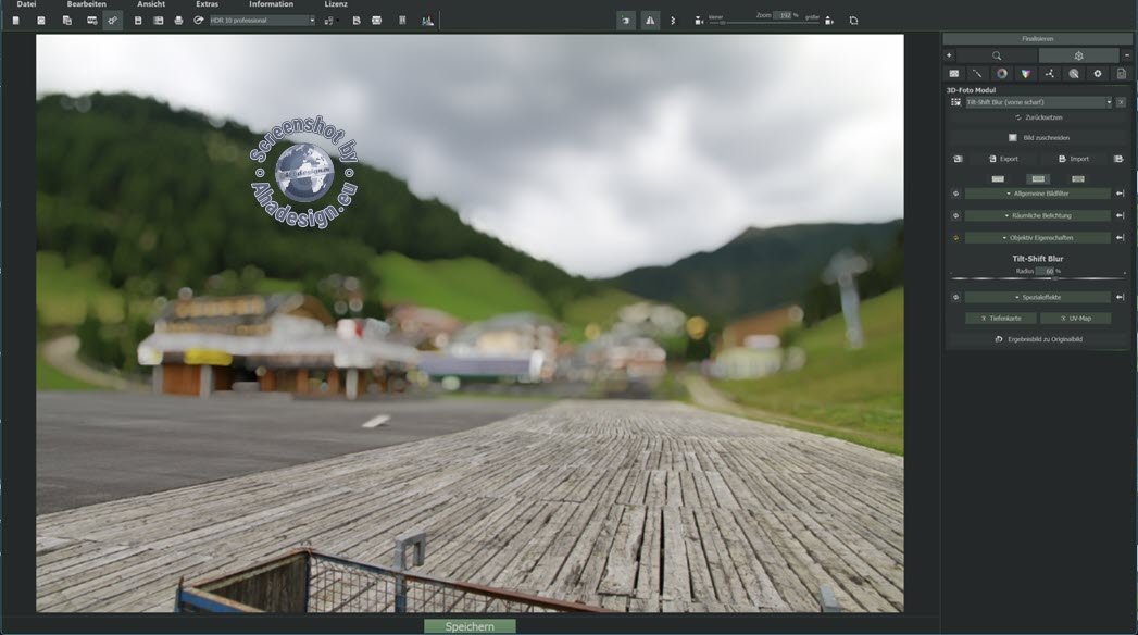 Tilt-Shift Blur vorne