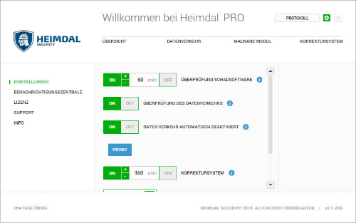 heimdalpro-einstellungen