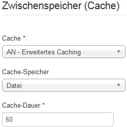 Joomla Zwischenspeicher