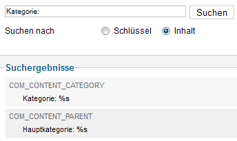 Joomla - Override - Suchergebnisse