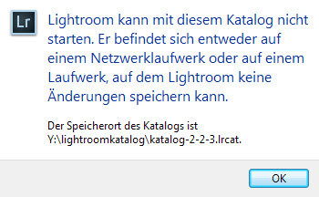 Lightroom Katalog - Netzwerklaufwerk