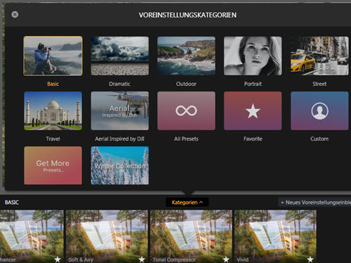 luminar2018-voreinstellung-kategorien