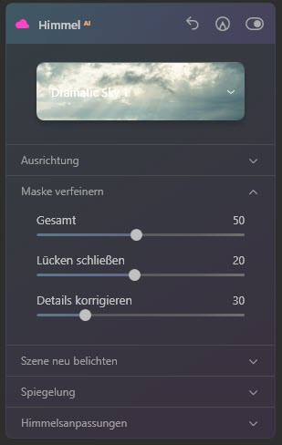 luminar-ai-update2-himmel-ai-maske-verfeinern-werkzeug