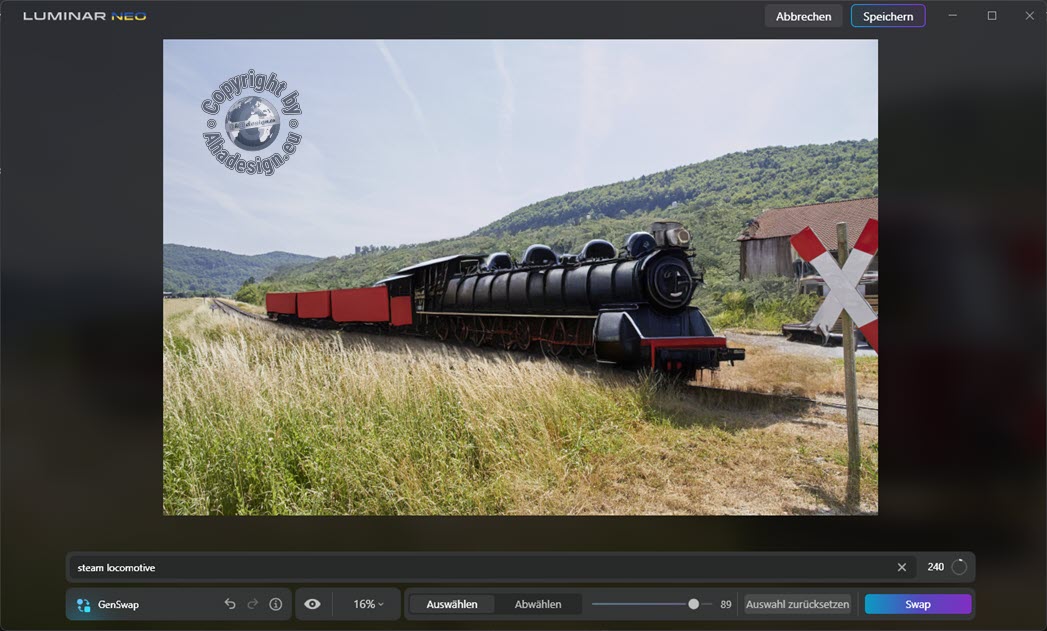 Luminar Neo - GenSwap - Dampflok