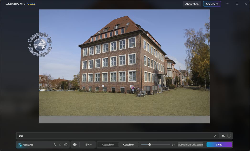 Luminar Neo - GenSwap - Gebäude - Gras 2