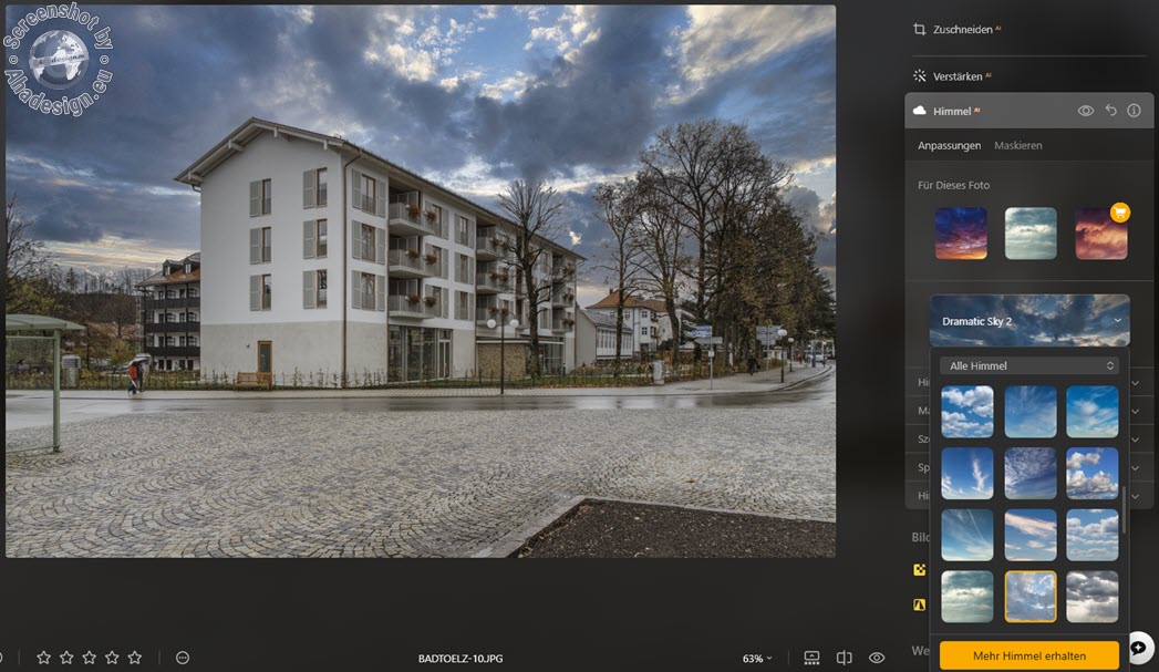 Luminar Neo - Himmel AI Auswahl