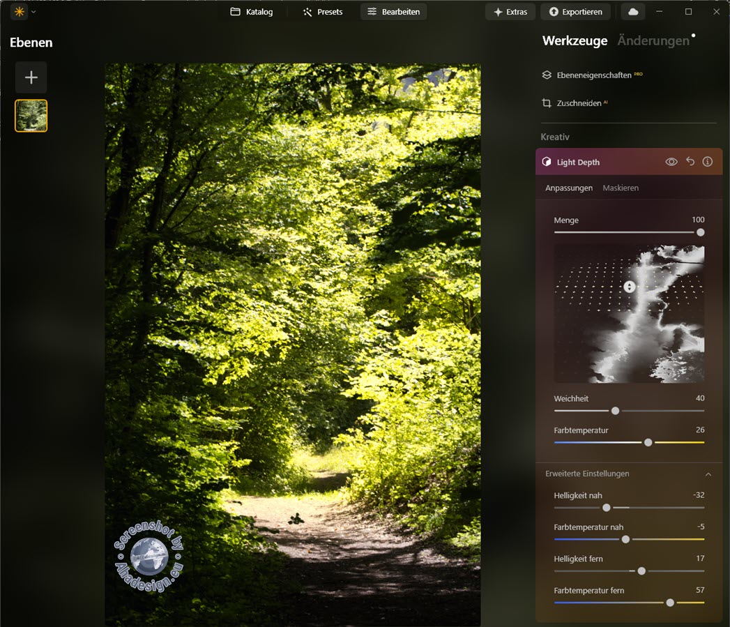 Licht und Tiefe mit Light Depth in Luminar Neo steuern Licht und Tiefe mit Light Depth in Luminar Neo steuern