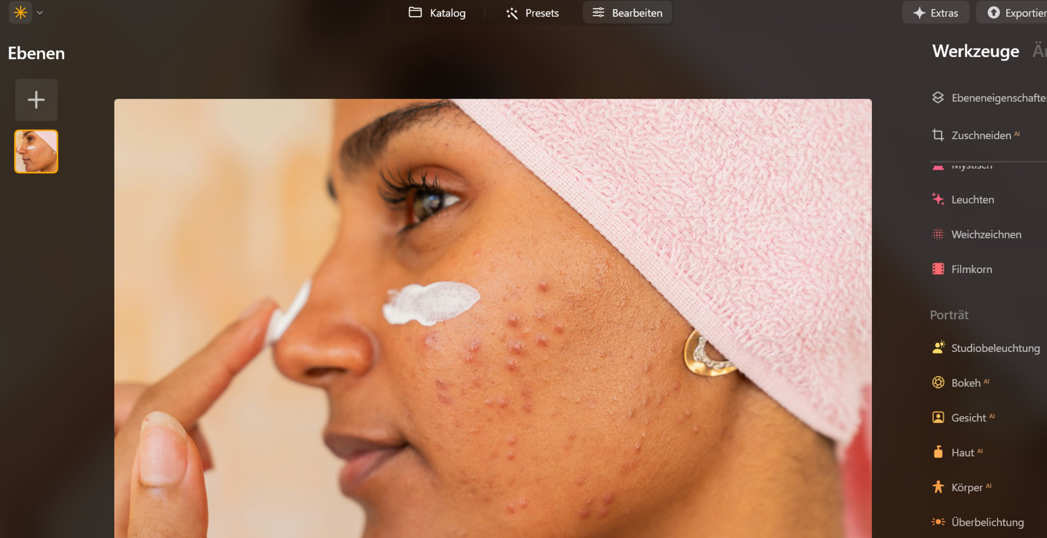 Porträtbearbeitung in Luminar Neo