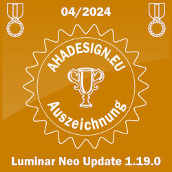 Ahadesign Auszeichnung - Luminar Neo Update
