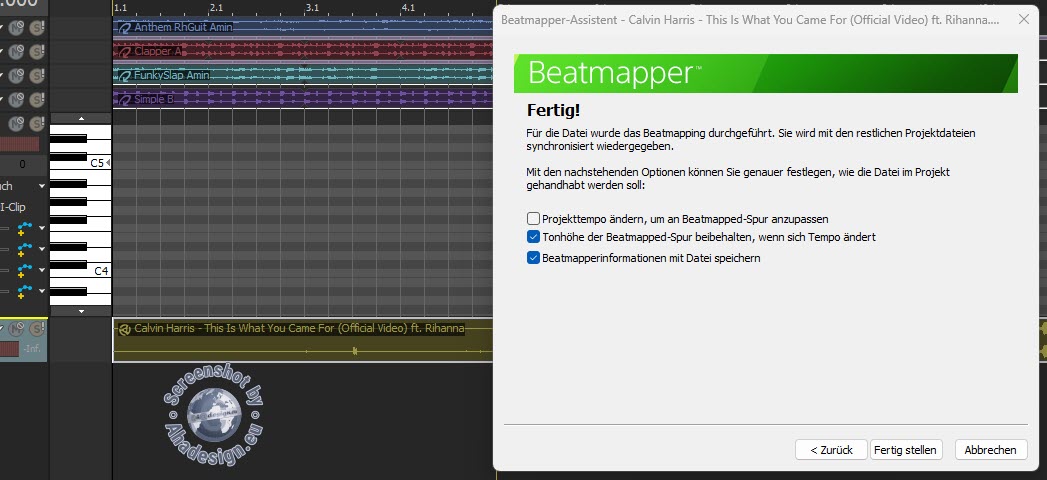 ACID Pro 11 - Beatmapper fertig