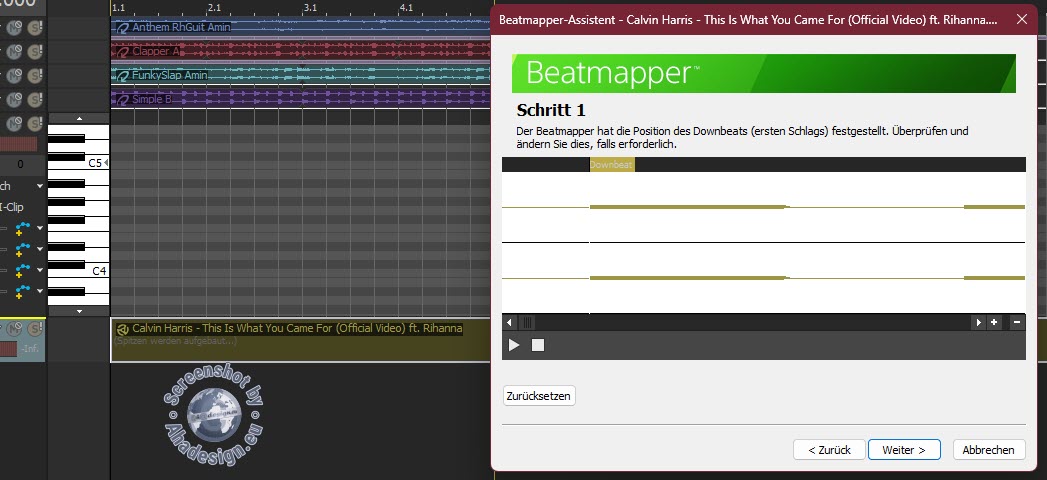 ACID Pro 11 - Beatmapper Schritt 1