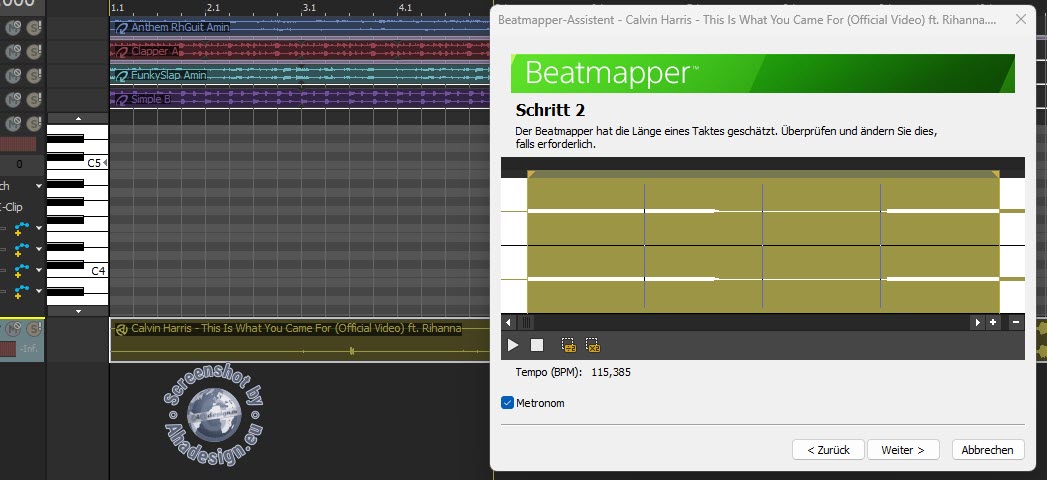 ACID Pro 11 - Beatmapper Schritt 2