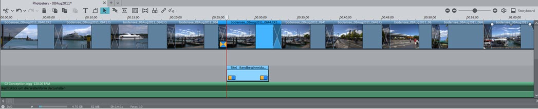 Photostory Deluxe 2024 - Timeline