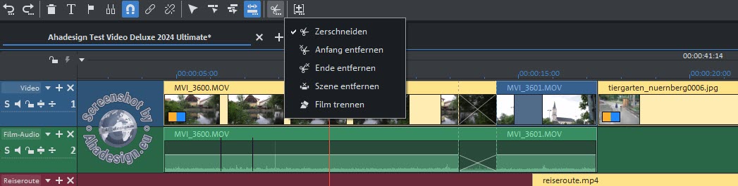 Magix Video Deluxe 2024 - Schnittoptionen