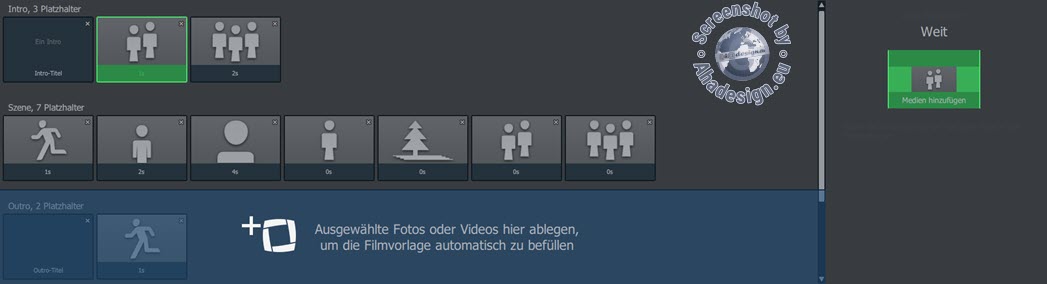 Magix Video Deluxe 2024 - Schnittvorlage füllen