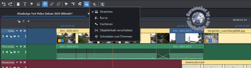 Magix Video Deluxe 2024 - Stretch-Kontext