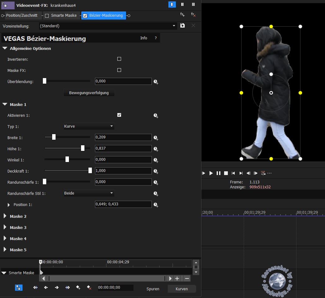 VEGAS Pro 21 - Smart Mask - Beziermaskierung