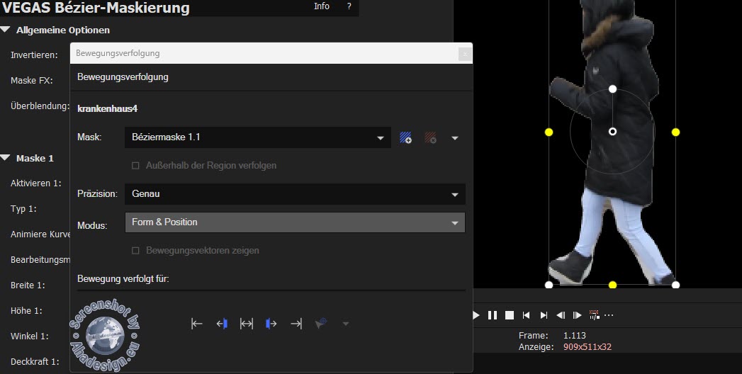 VEGAS Pro 21 - Smart Mask - Bezierverfolgung
