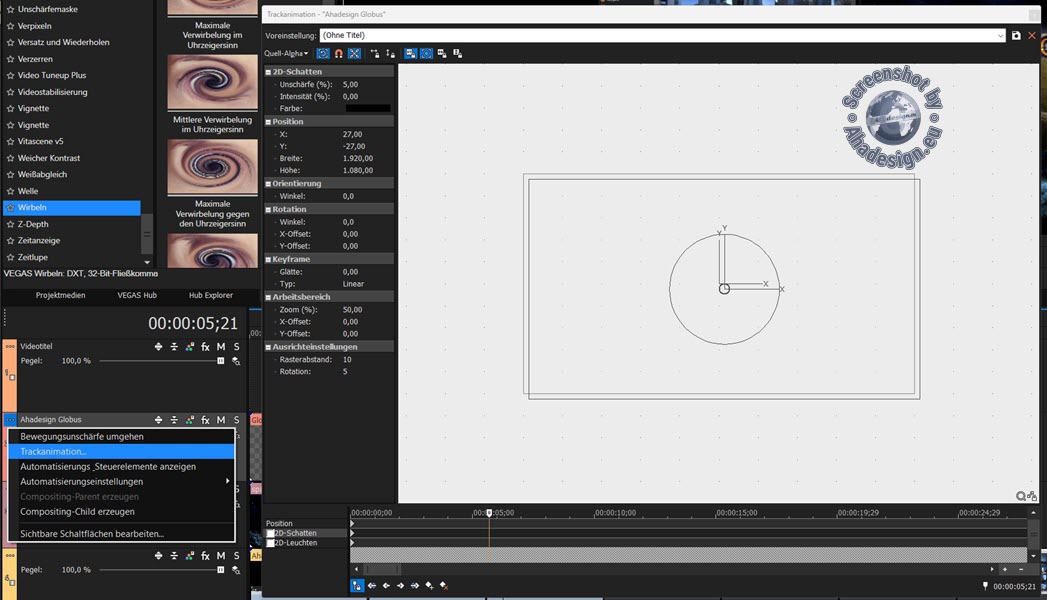 VEGAS Pro 21 - Trackanimation