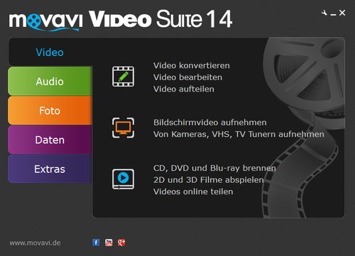 movavi-video-suite-startfenster