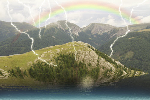 nature-effects8-berge-wasser-regenbogen-blitz