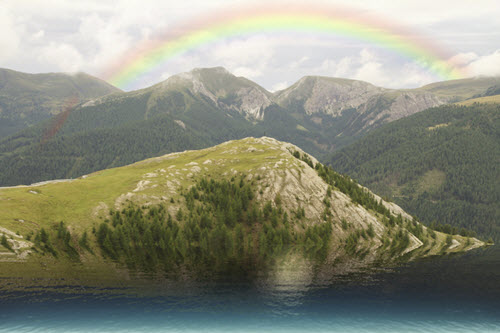 nature-effects8-berge-wasser-regenbogen