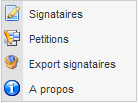 petitions submenü