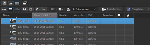 photodirector9-listenansicht