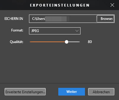 photolemur3-exporteinstellungen