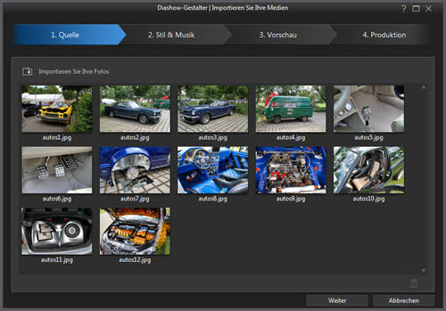 powerdirector16ultra-diashow-bilder-importiert