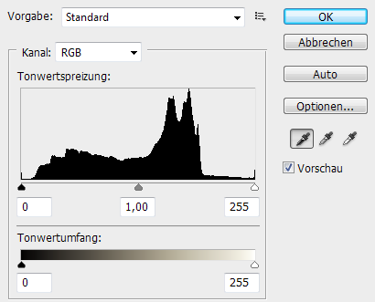 Photoshop - Tonwertkorrektur
