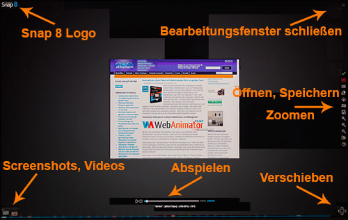 snap8-video-bearbeitungsoberflaeche
